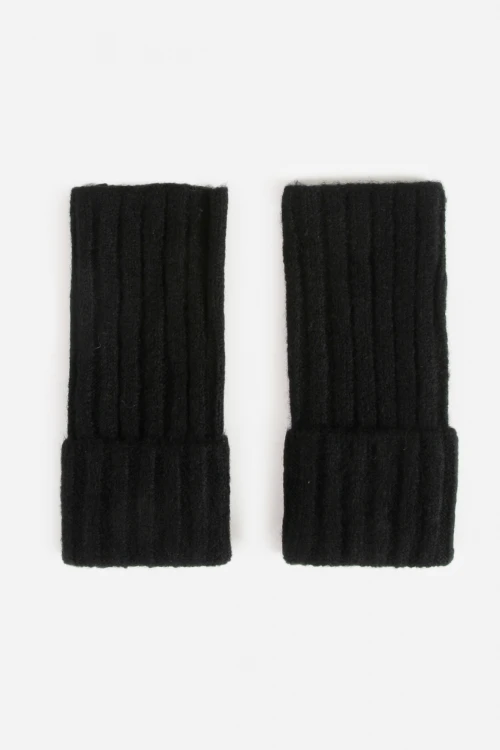 Guantes de tela mitón negro