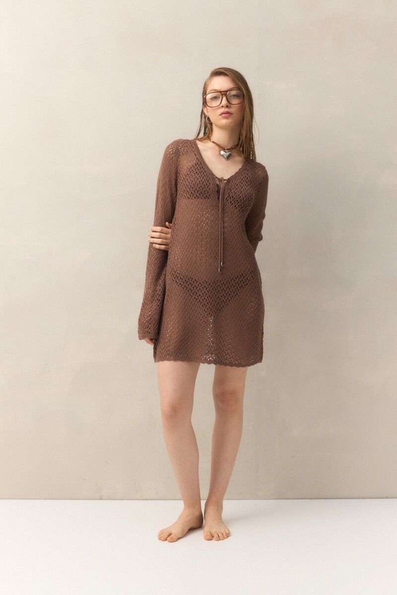 VESTIDO ASTURIANA Chocolate