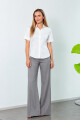 CAMISA C079 M/C CARTERON ESCONDIDO RUEDO ITALIANO Blanco