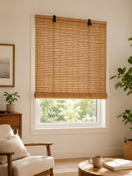 CORTINA ROLLER BAMBU BEIGE