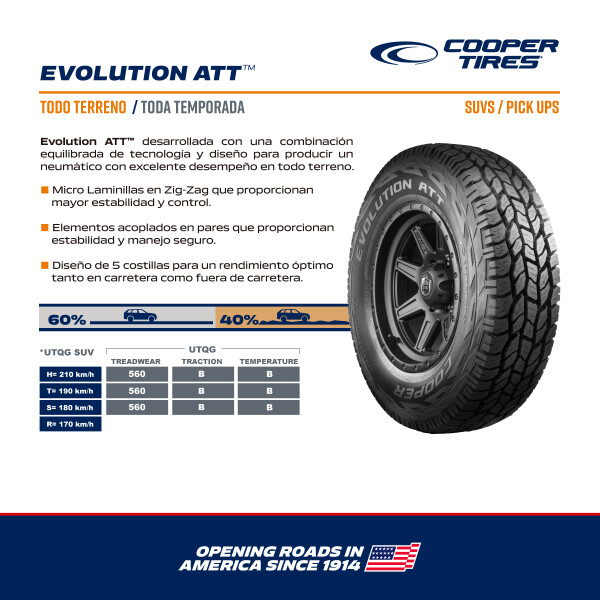 255/70 R16 COOPER EVOLUTION ATTT 108/104R 255/70 R16 COOPER EVOLUTION ATTT 108/104R