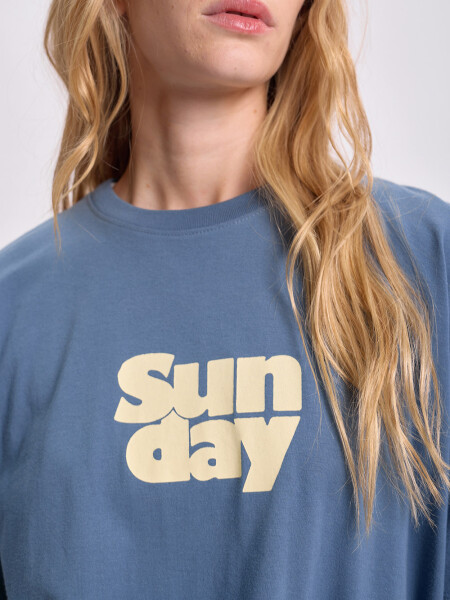 Remera oversize estampa Azul