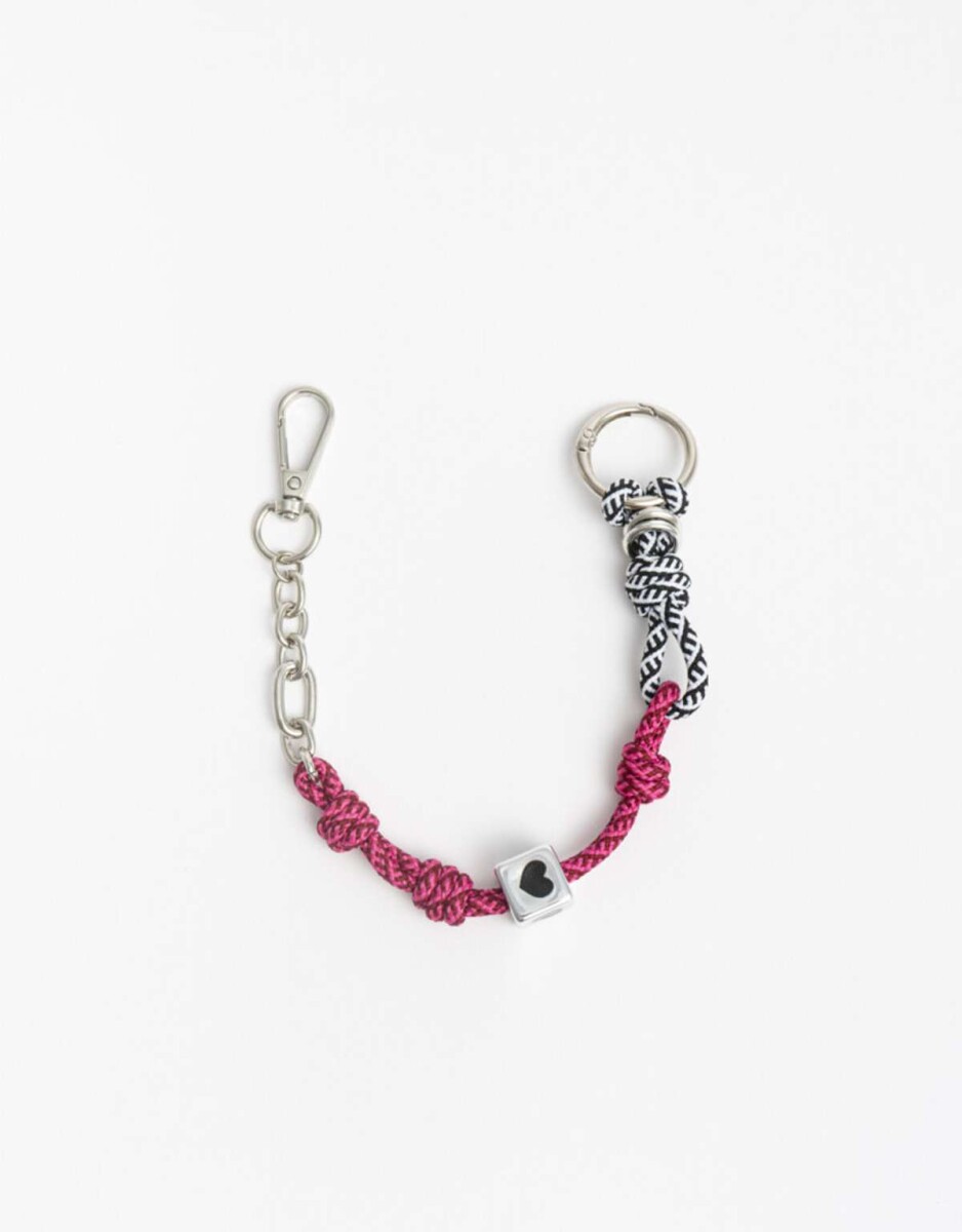 Llavero Y Bag Charm Cordon Cadenas - Combinacion Multicolor 