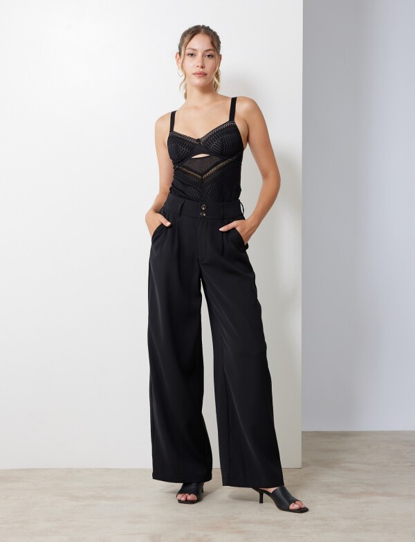 Pantalon Wide Leg NEGRO