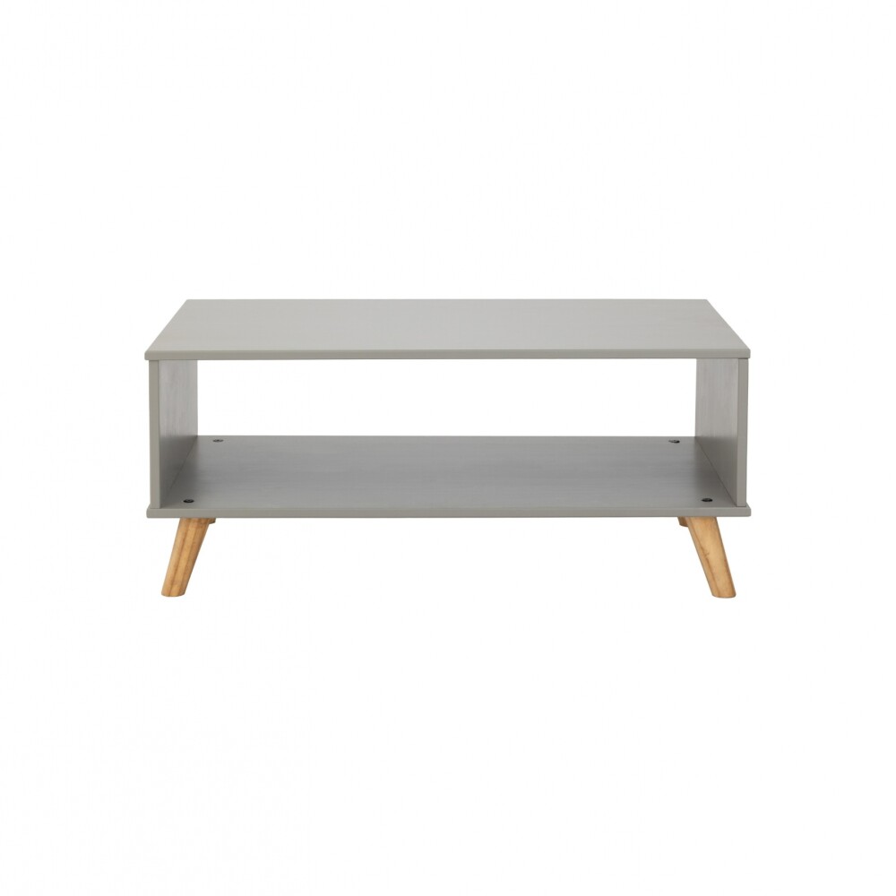 Mesa De Living Minimalista - Madera Maciza - Linea Dublin - Gris Mesa De Living Minimalista - Madera Maciza - Linea Dublin - Gris