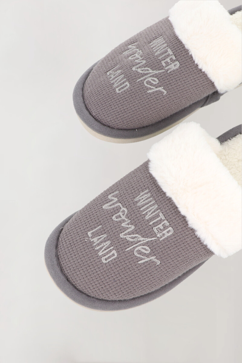 Pantufla warm Gris oscuro