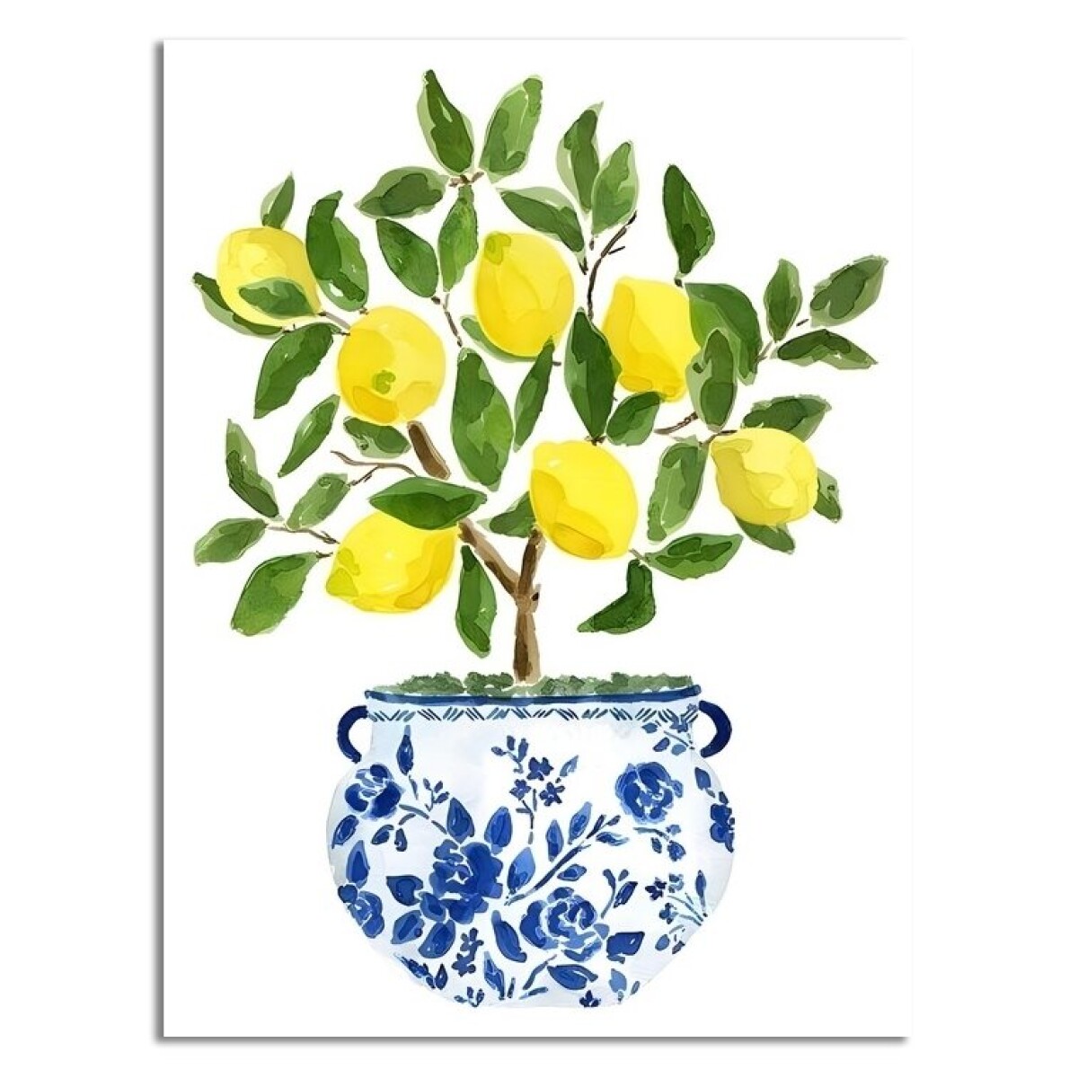 CUADRO CANVAS 30x40cm JARRÓN LIMONES 1 