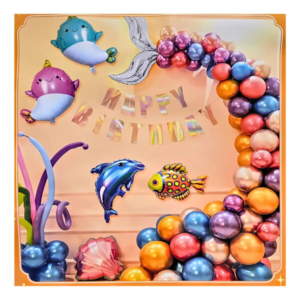 Set de globos tema Oceano peces Set de globos tema Oceano peces