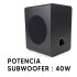 Barra De Sonido Microsonic Bssw4001 Subwoofer BARRA SONIDO MICROSONIC BSSW 4001 C/SUB