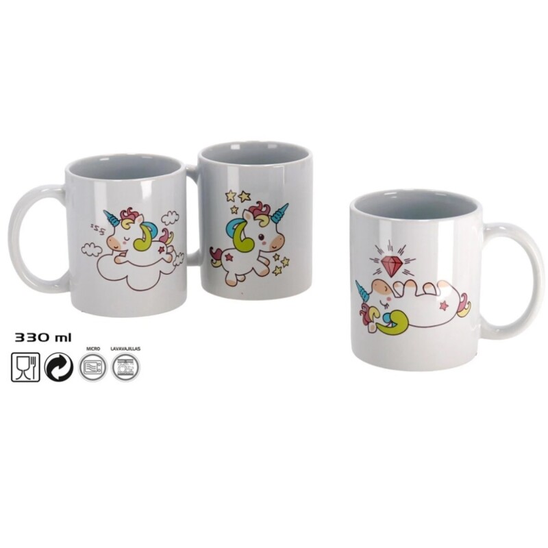 Taza Unicornios 330 Ml TAZA UNICORE 330 ML. SURTIDO - CERAMICA