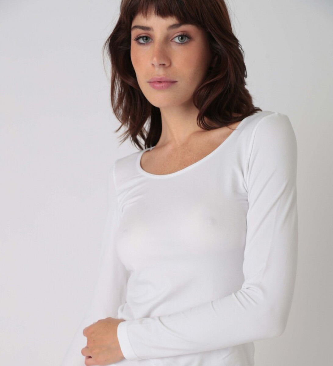 Camiseta manga larga Pimentón - Blanco 