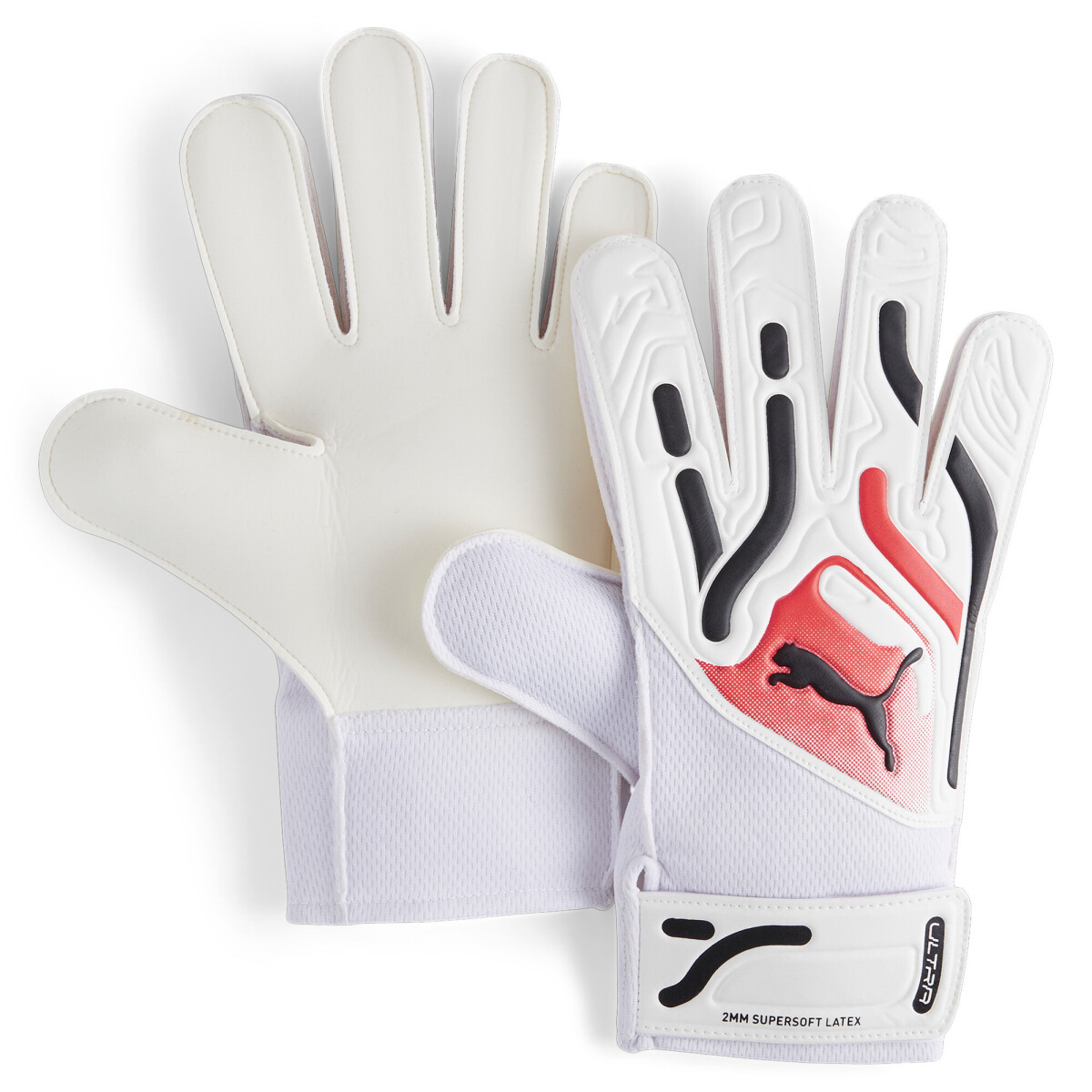 Guantes Puma Golero Ultra - Blanco - Negro - Rojo 