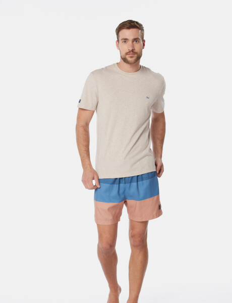 SHORT DE BAÑO RAYADO Azul