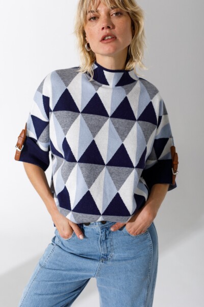 Sweater Gibraltar Azul/Celeste