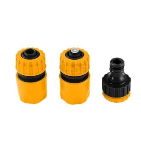 TOLSEN RIEGO JUEGO 3 PIEZAS 2 ACOPLES + 1 CONECTOR - 1/2 PLG Tolsen Riego Juego 3 Piezas 2 Acoples + 1 Conector - 1/2 Plg