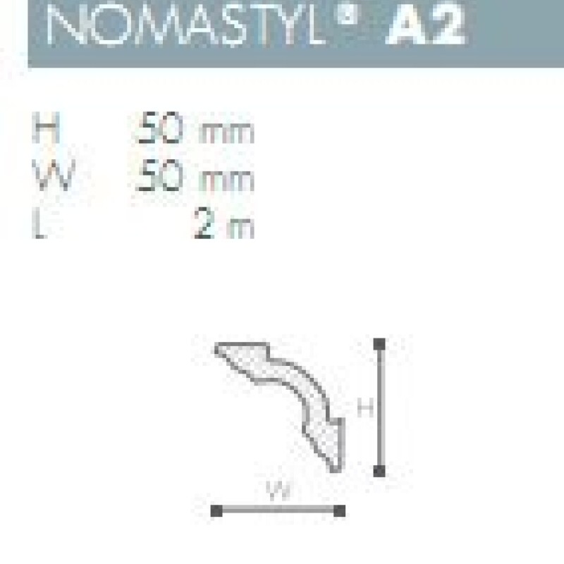 MOLDURA POLIESTIRENO NOMASTYL- A2 - 2 mts - N/A