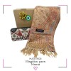 BOX PASHMINA + BILLETERA BEIGE