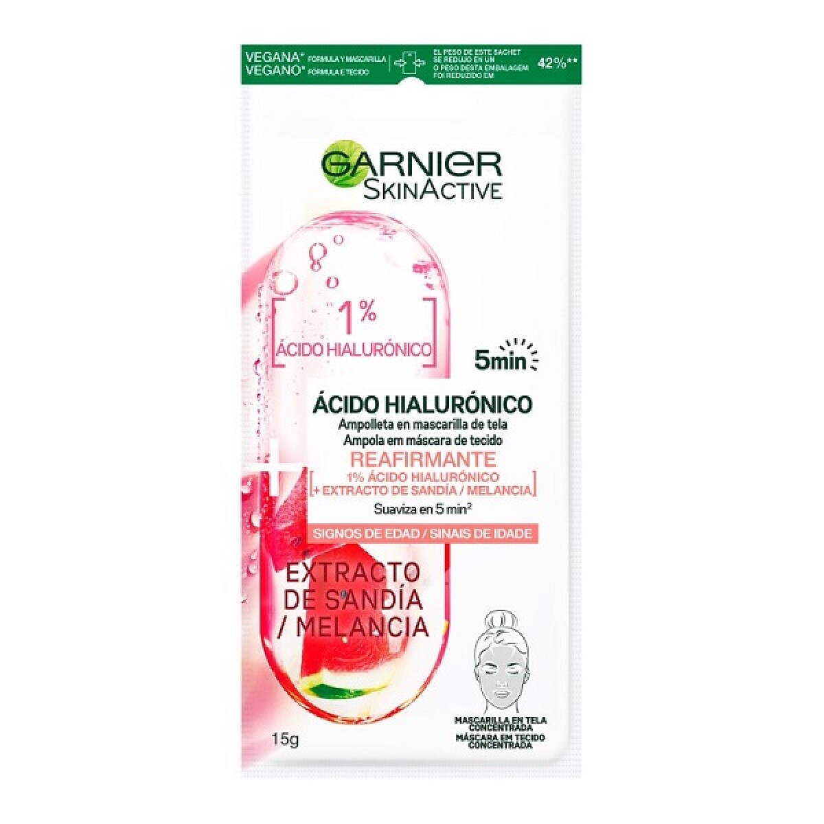 Mascarilla Facial Garnier Reafirmante Con ácido Hialurónico 