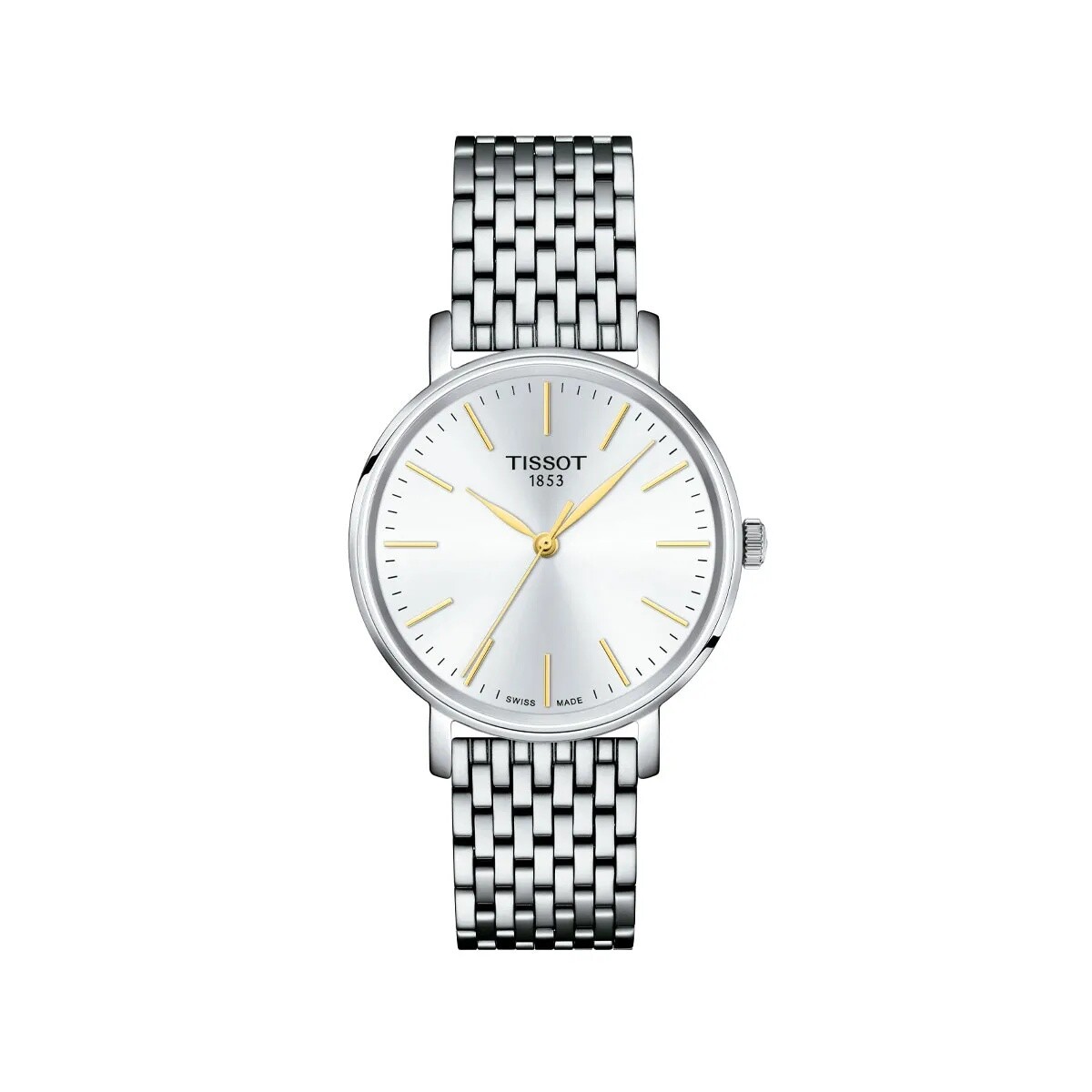 Reloj Tissot Everytime 34mm para mujer de acero T1432101101101 - Plateado 