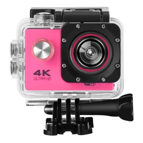Camara Deporte Deportista Accion Ultra Hd 4k Con Wifi Color Variante Rosa