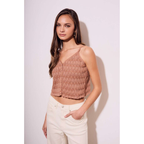 Top Texturado Lurex Mocha