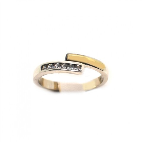 Anillo en Oro y Plata 925 con Zirconias Anillo en Oro y Plata 925 con Zirconias