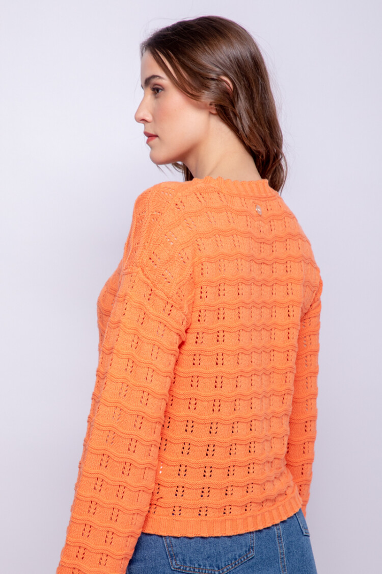 SWEATER CLAVIA Coral Oscuro