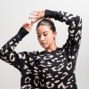 Buzo animal print tejido Black/beige