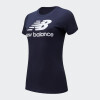 Remera New Balance Essentials Stacked Negro