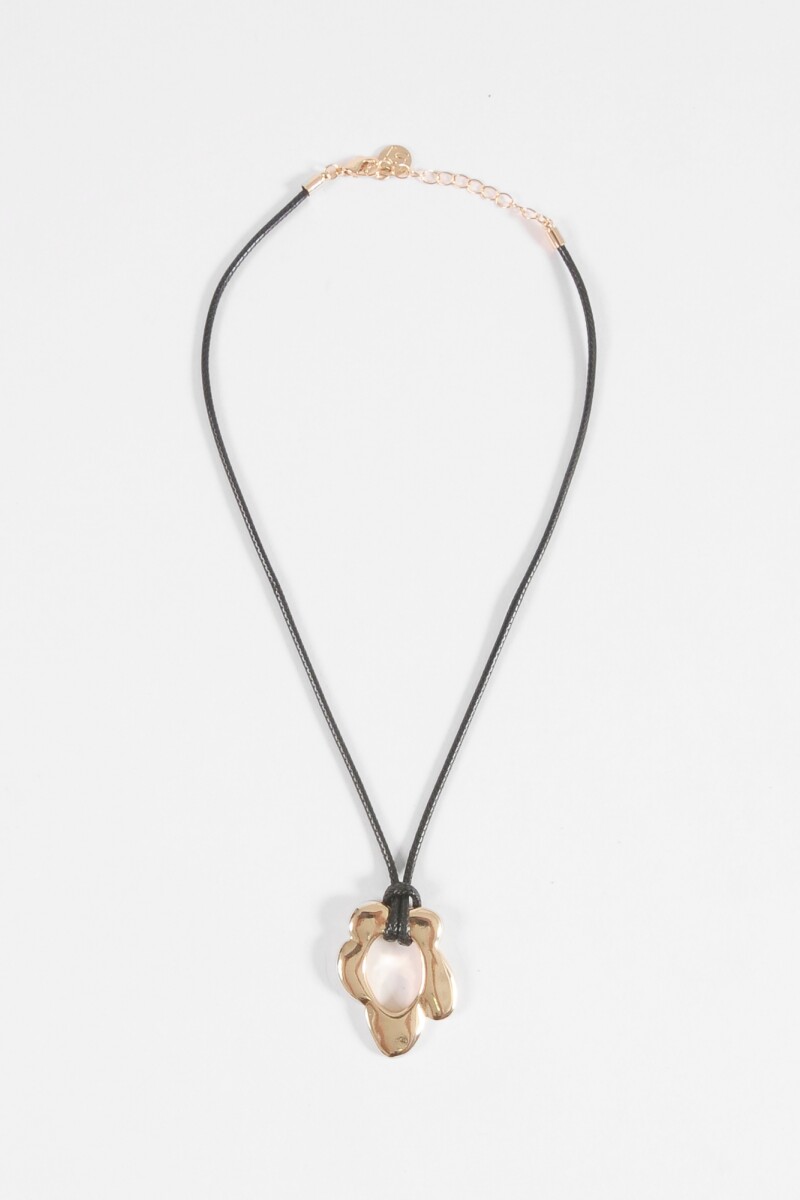 Collar cordón dije flor dorado
