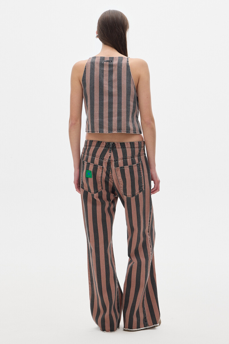 Jean Vaquero Stripes Brown/Black