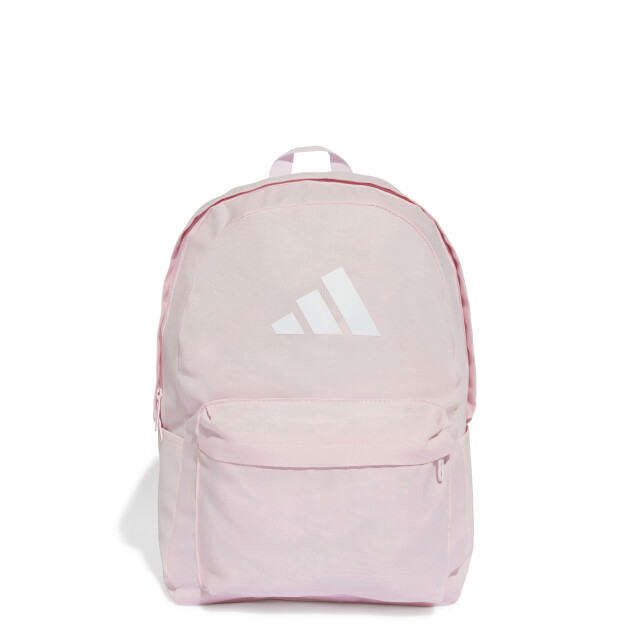 Mochila Unisex Adidas Classic 3 Bar Logo Rosa - Blanco