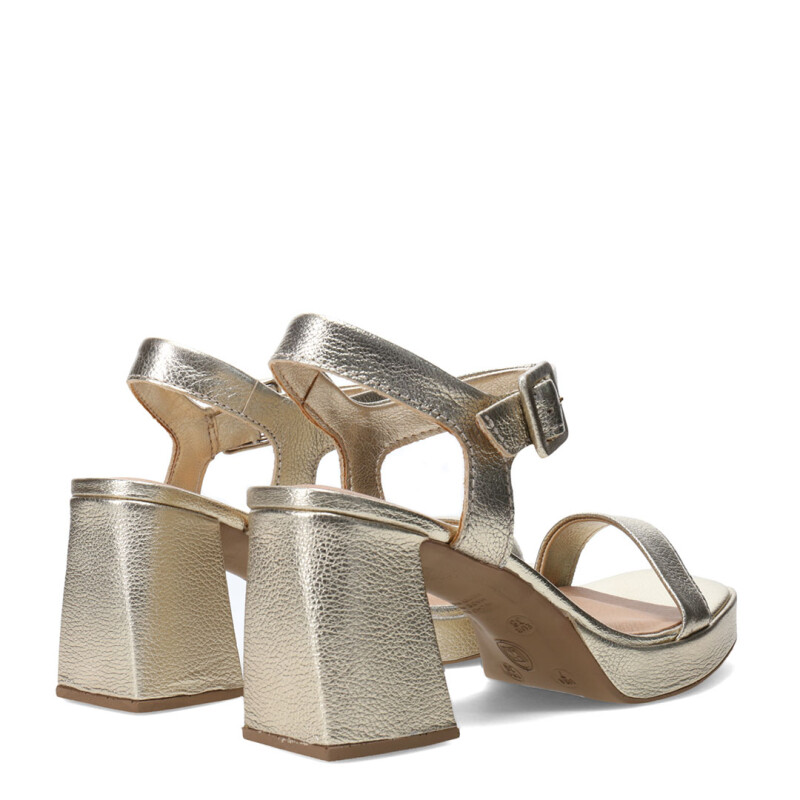 Sandalias de Mujer Bottero Taco Dorado