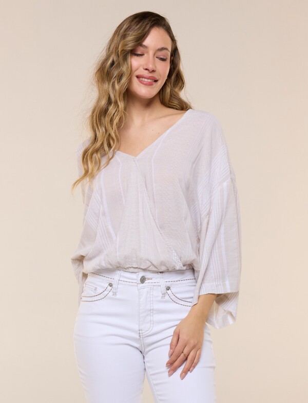 Blusa Algodon Con Textura BEIGE