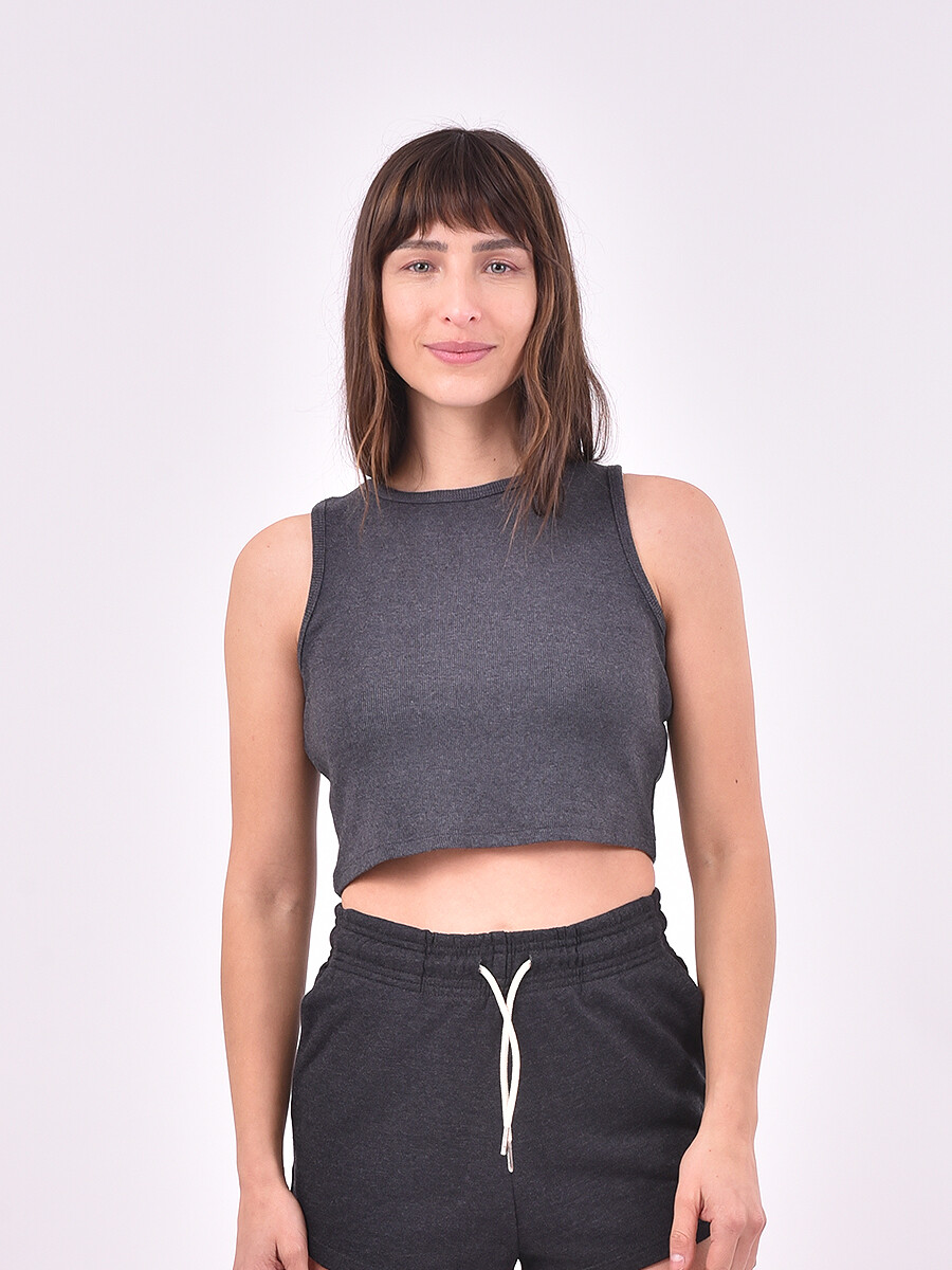MUSCULOSA INÉS - GRIS OSCURO 