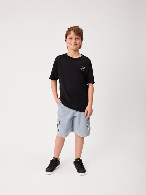 T-SHIRT ROGERS TEEN RUSTY Negro