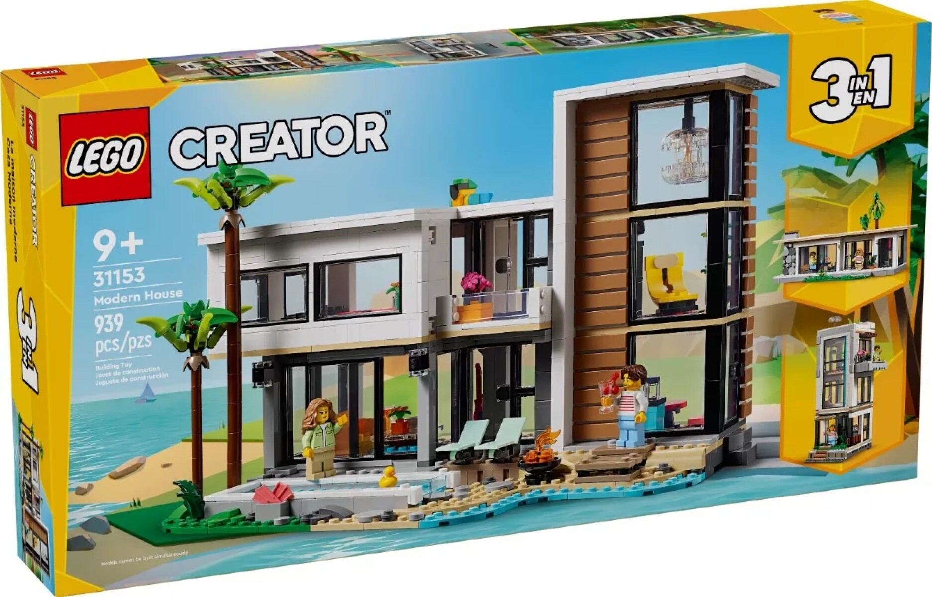 Lego® Creator 3en1 Casa Moderna Juego De Juguetes 31153 