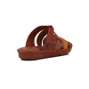 Sandalia Country Mujer Tres Tiras Dorado-multicolor