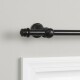 Barrote cortina de metal 3 m 28 Mm + 3 Soportes NEGRO