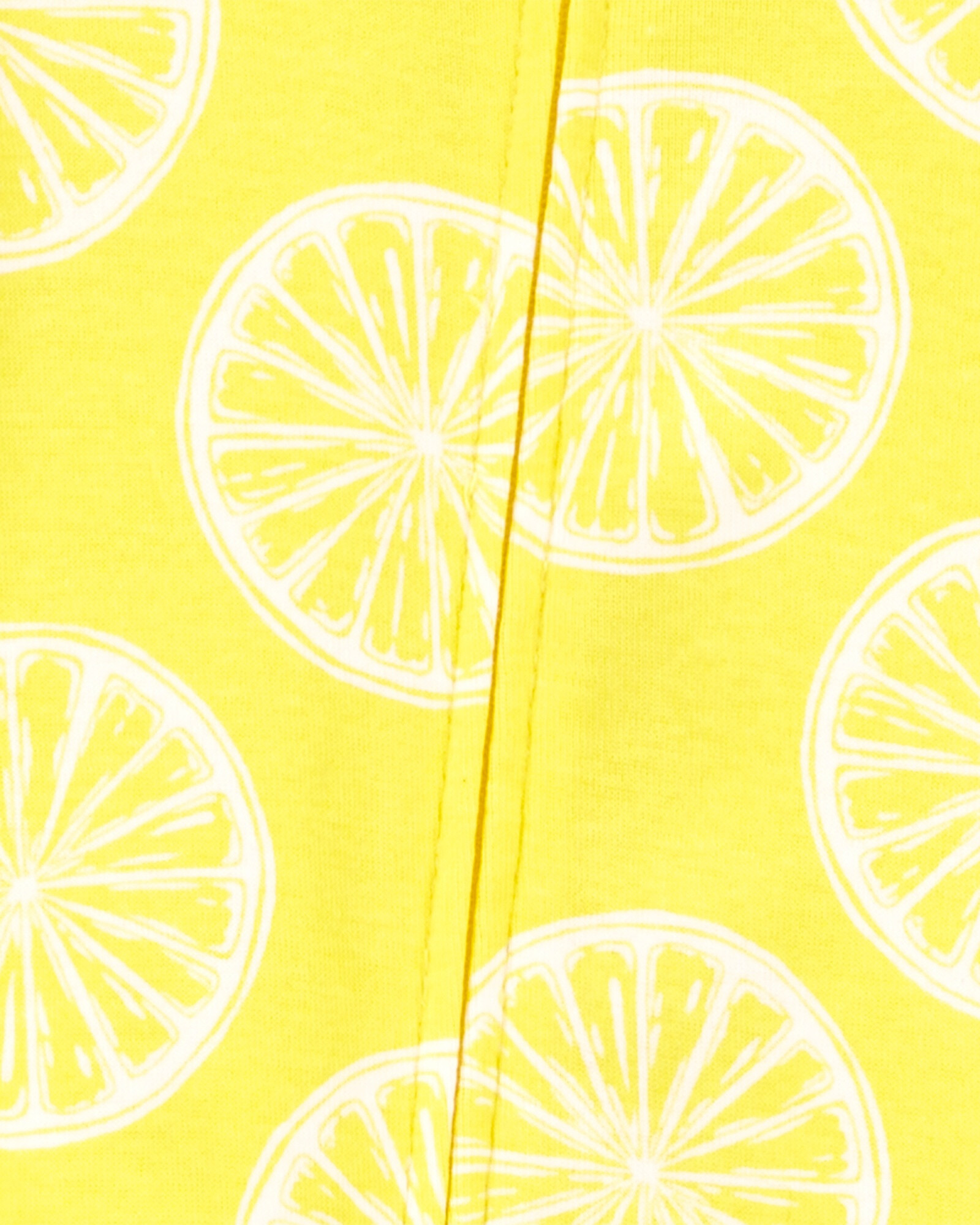 Pijama una pieza de algodón, diseño limones. Talles 2-5T Sin color