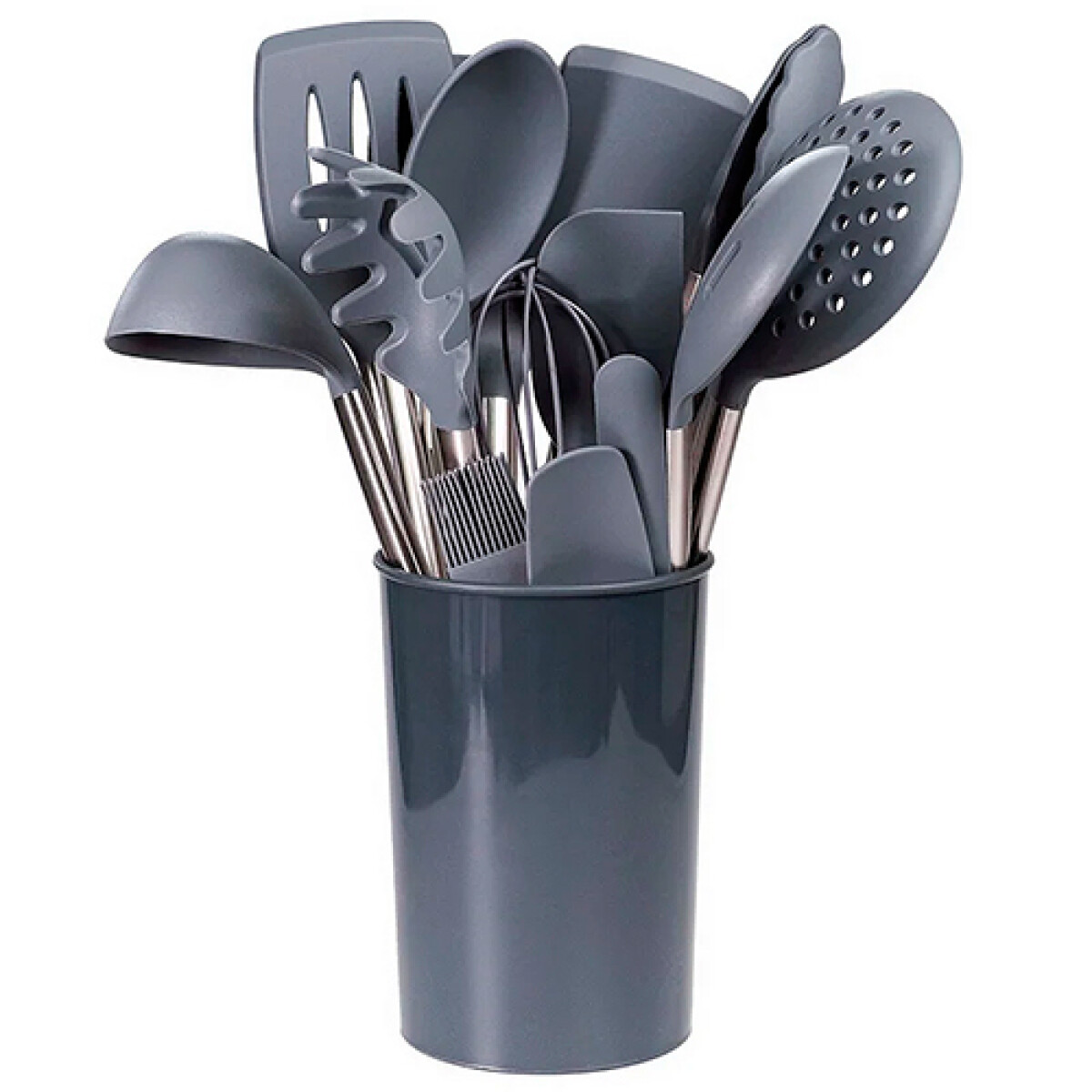 Set MENAGE -14 Utensilios de Cocina Gris en Contenedor -8874 - Sin color 