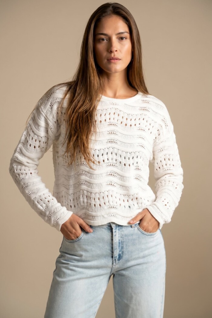 Sweater Textura Nacar