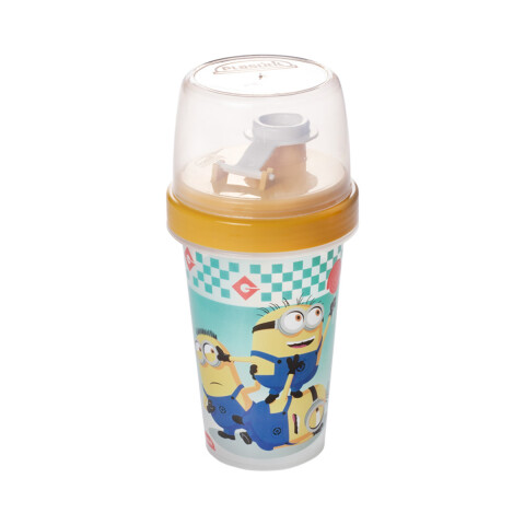 Vaso Milk Shake con Tapa Minions 320 ml U