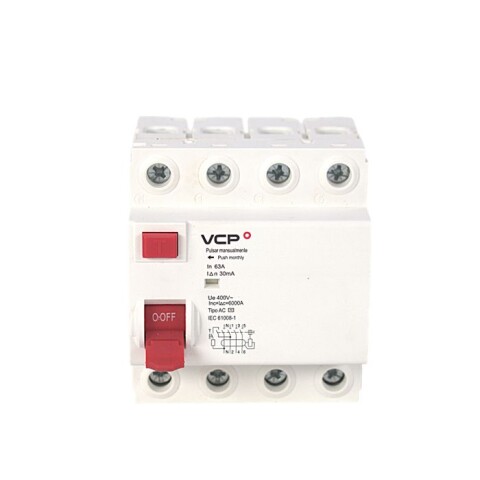 DISYUNTOR DIFERENCIAL KRD2 4X 63A  30MA - VCP DISYUNTOR DIFERENCIAL KRD2 4X 63A  30MA - VCP