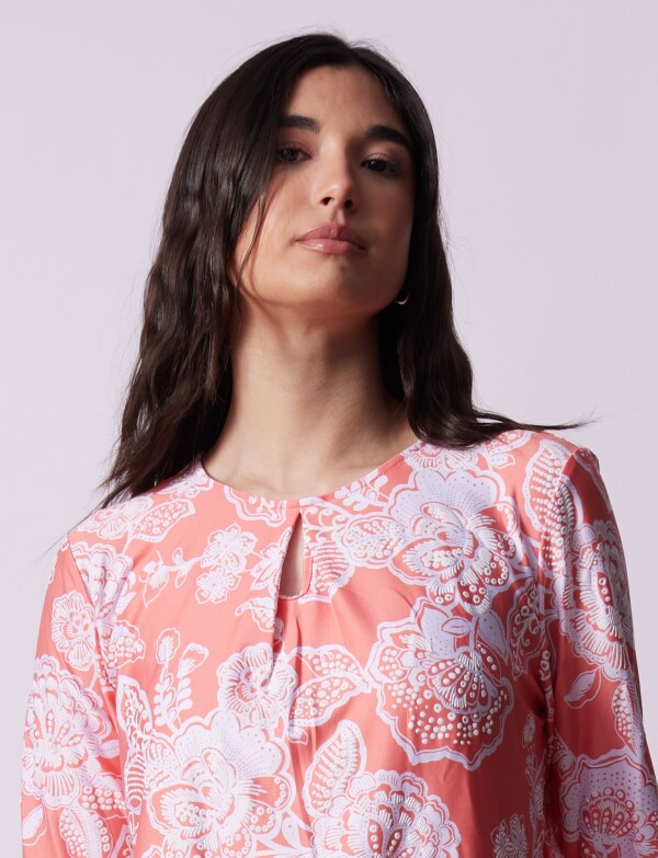 Blusa Flores CORAL
