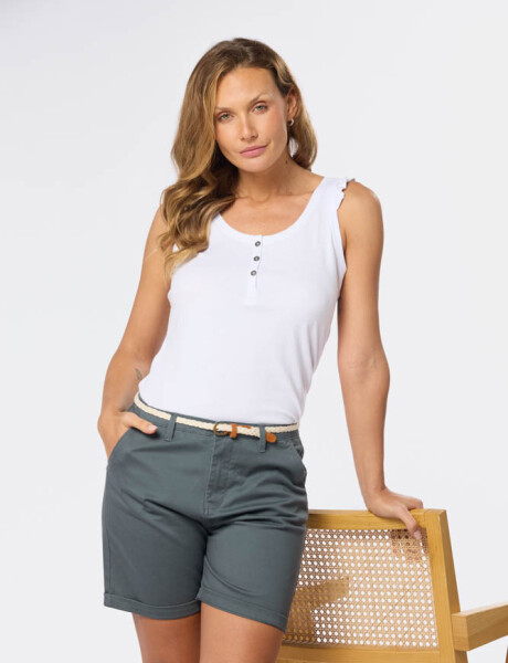 MUSCULOSA CON VOLADO Blanco