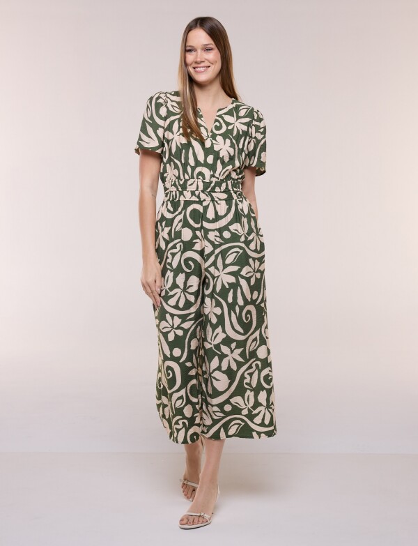 Enterito Crop Printed OLIVA/MULTI