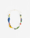 Collares Cortos Color Collar Multidijes Mono Y Tucán - Dorado