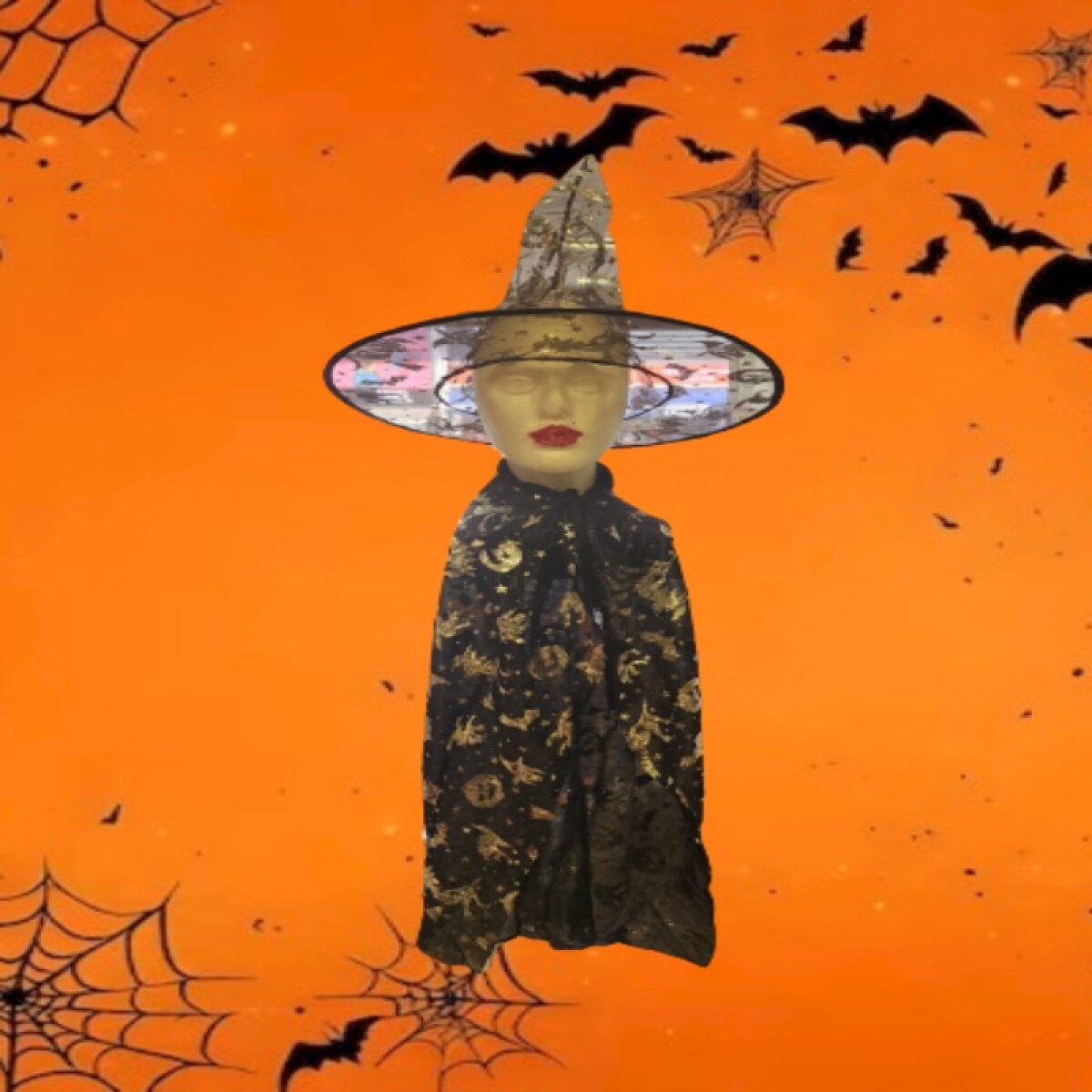 Capa y Sombrero de Bruja 