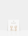 Aros Argollas Strass Argollas Con Estrellas - Dorado